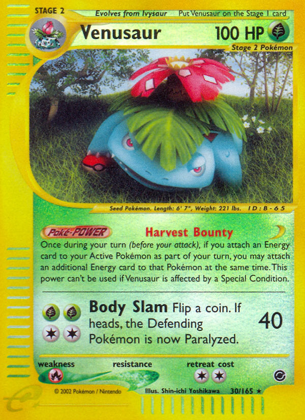 E-Series Expedition Venusaur #30/165 reverse holo